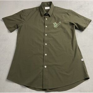 USF Bulls 7 Diamonds Shirt Mens Small‎ Green Siena 4 Way Stretch Performance